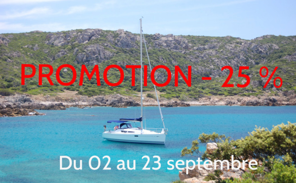 25 % de remise sur les locations de septembre 2017